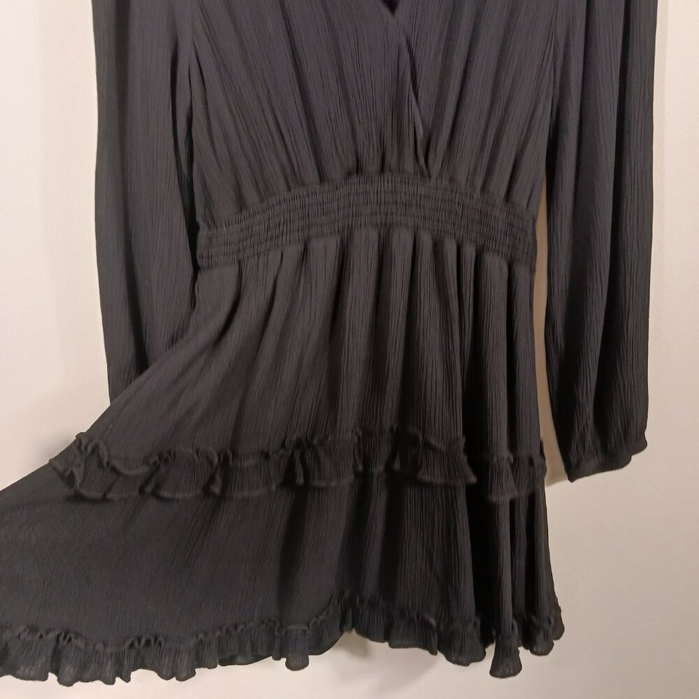 Altar'd State Black Tiered Mini Dress, "Lexley" Size Medium, Whimsey Goth, Party - Picture 7 of 16